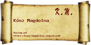 Kósz Magdolna névjegykártya